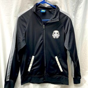 Star Wars trooper zip front nylon jacket men sz S 12-30-23